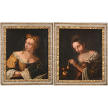 Загрузить изображение в средство просмотра галереи, ÉCOLE ITALIENNE fin XVIIè. « Allégorie de l’automne » et « Allégorie de l’été »