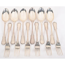 Загрузить изображение в средство просмотра галереи, Serie De 6 Couverts En Argent Massif Aux Fermiers Généraux (1775-1777).