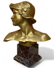 Charger l'image dans la galerie, Tête De Mercure 1895 - 1900 Emmanuel Hannaux H.22 Cm