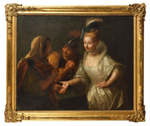 Charger l'image dans la galerie, Ecole du XVIIIe, La diseuse de bonne aventure, Atelier d'Antoine Pense (1683-1757)