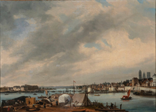 Загрузить изображение в средство просмотра галереи, Ecole FRANCAISE du XIXème siècle - Construction du pont de pierre à Rouen (aussi dit pont Corneille)