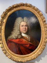 Загрузить изображение в средство просмотра галереи, Élégant portrait d'un homme à l'habit rouge - École Française fin XVIIe début XVIIIe