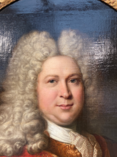 Загрузить изображение в средство просмотра галереи, Élégant portrait d'un homme à l'habit rouge - École Française fin XVIIe début XVIIIe