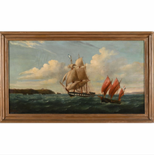 Charger l'image dans la galerie, BAUDAN J.P. «Bateau de pêche et voilier ressemblant au Bellême sur les côtes près de Boulogne»