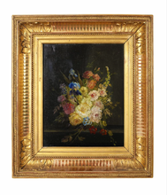 Charger l'image dans la galerie, Attribué à Pierre-Etienne REMILLEUX (1811-1856), Paire de Natures mortes aux bouquets de fleurs