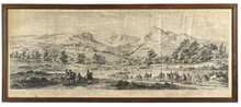 Load image into Gallery viewer, Vüe de la ville et faubourg de Salins, Chasteaux, Montagnes et situation du lieu de la Franche Conté. XVIIe