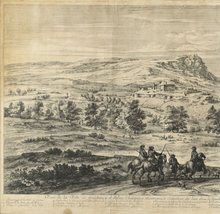Load image into Gallery viewer, Vüe de la ville et faubourg de Salins, Chasteaux, Montagnes et situation du lieu de la Franche Conté. XVIIe