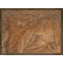 Загрузить изображение в средство просмотра галереи, Plaque en onyx dans l’esprit Art Déco représentant des poissons exotiques
