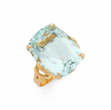 Charger l'image dans la galerie, Bague cocktail en or jaune 18K ornée d’une aigue-marine