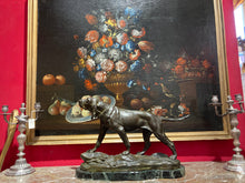 Загрузить изображение в средство просмотра галереи, Grand bronze - Léon BUREAU (1866-1906) " Chien à l'arrêt "