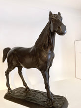 Загрузить изображение в средство просмотра галереи, Bronze équestre à patine noire - XXe siècle