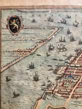 Charger l'image dans la galerie, Carte d'Anvers, Gravure réhaussée, Ep XVIIème