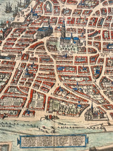 Charger l'image dans la galerie, Carte d'Anvers, Gravure réhaussée, Ep XVIIème