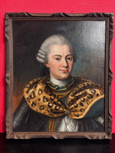 Load image into Gallery viewer, École du XVIIIe siècle Portrait d’officier à la cape de panthère