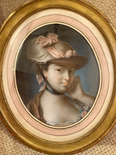 Charger l'image dans la galerie, Portrait de jeune Femme Au Chapeau - Suiveur de Francois Boucher - Epoque XVIIIe - Pastel