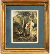 Charger l'image dans la galerie, Jules DAVID (1808-1892) Couple fuyant durant le repos des brigands
