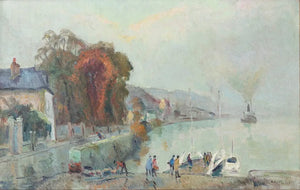 Robert PINCHON (1886-1943) Bords de Seine aux environs de Rouen