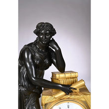 Load image into Gallery viewer, Importante pendule d&#39;époque Empire attribuée au bronzier Pierre-Victor LEDURE
