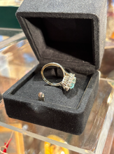 Загрузить изображение в средство просмотра галереи, Bague navette en or gris sertie d&#39;un aigue marine TDD. 53
