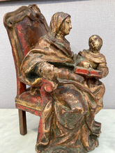 Charger l&#39;image dans la galerie, ITALIE, Fin XVIle, &quot;L&#39;Éducation de la Vierge par sa mère sainte Anne &quot;
