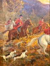 Загрузить изображение в средство просмотра галереи, Raymond DESVARREUX (1876-1961) Scène de chasse à courre
