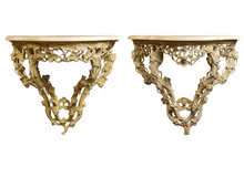 Load image into Gallery viewer, Paire de consoles aux pampres de vigne. Ep Louis XV
