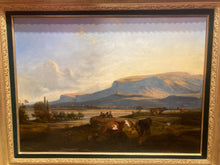 Charger l&#39;image dans la galerie, Auguste-François LIEVRE Paysage aux vaches HST signée et datée 1854
