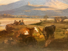 Загрузить изображение в средство просмотра галереи, Auguste-François LIEVRE Paysage aux vaches HST signée et datée 1854
