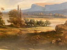 Load image into Gallery viewer, Auguste-François LIEVRE Paysage aux vaches HST signée et datée 1854
