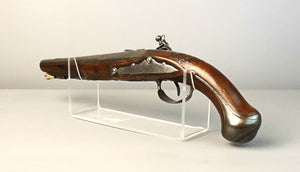 Pistolet d'officier à silex Canon rond à pans au tonnerre Vers 1730-1750