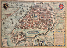 Charger l'image dans la galerie, Carte d'Anvers, Gravure réhaussée, Ep XVIIème
