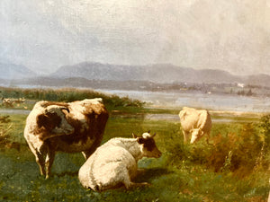 François VUAGNAT (1826-1910) - Vaches au pré