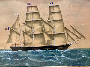 Le Guchen, capitaine Boulou 10 Mai 1879 Aquarelle gouachée légendée et datée