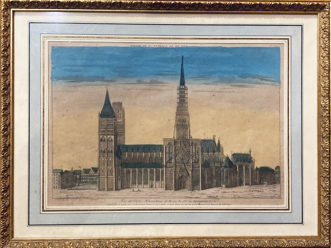 Vue de l'Eglise Metropolitaine de Rouen du côté du Septentrion - Basset, André (17??-1787) - Vues d'optique