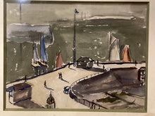 Загрузить изображение в средство просмотра галереи, Vue d&#39;un port par André FRAYE (1887-1963)

