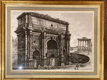 Загрузить изображение в средство просмотра галереи, « Vue de l’Arc de Septime Sévère » d&#39;après un dessin de Luigi Rossini (1790 - 1857)
