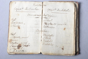 Charmant petit carnet à reliure en maroquin année 1789