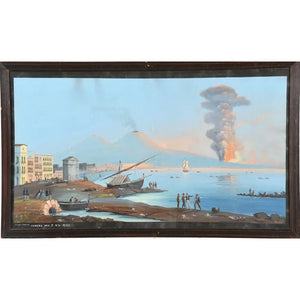 SCOPPA Giuseppe. « Eruption du Vésuve dans la baie de Naples en 1861 »